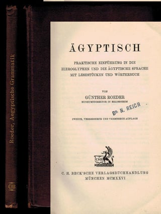 Item #2123 Ägyptisch. Praktische Einführung in die Hieroglyphen und die ägyptische Sprache mit...