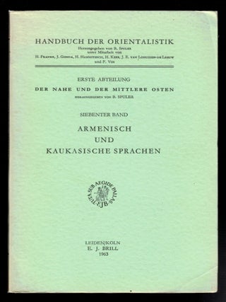 Item #2150 Armenisch und kaukasische Sprachen. Mit Beiträgen von G. Deeters, G.R. Solta, Vahan...