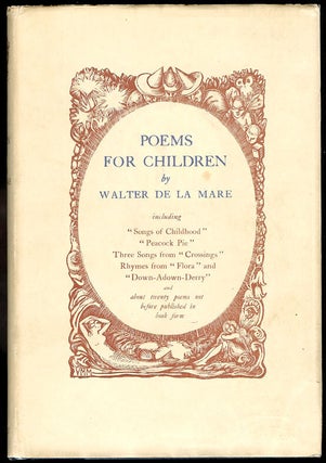 Item #302320 POEMS FOR CHILDREN. Walter DE LA MARE
