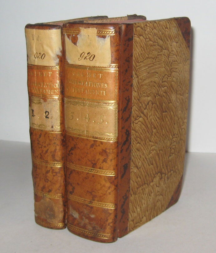 Item #308527 Dissertationes Excerptae ex Commentario Literali in Omnes Novi Testamenti. Five Volumes in Two. Augustin CALMET.