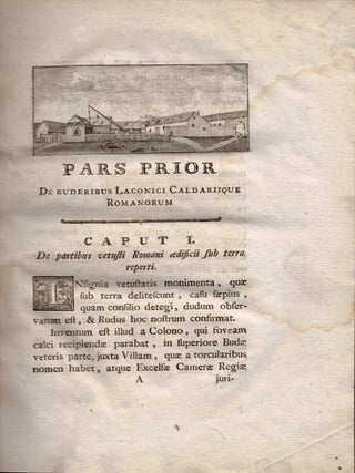De ruderibus laconici caldariique Romani et nonnullis aliis monumentis in solo budensi.