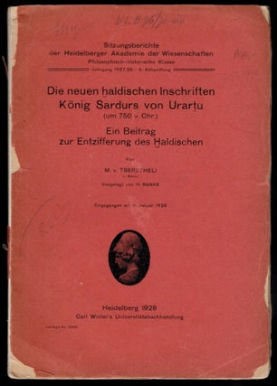 Item #309694 Die neuen haldischen Inschriften König Sardurs von Urar?u (um 750 v. Chr.), ein...