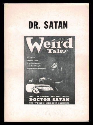 Item #312134 DR. SATAN. Robert WEINBERG, Paul ERNST