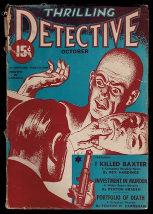 Item #312141 THRILLING DETECTIVE Magazine, Vol XL, No 1, October, 1941 Issue. Vol XL THRILLING...