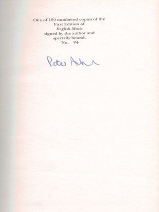 ENGLISH MUSIC. The Signed / Limited Edition.