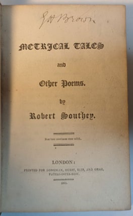 METRICAL TALES And Other Poems.