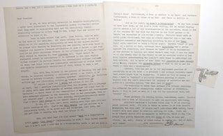 Item #312805 TYPED LETTER SIGNED To Charles A. Muses, 2 Pages, approx 800 words, dated 1959....