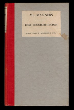 Item #313206 MR. MANNERS. Illustrated by Daphne Jerrold. Rose Henniker HEATON