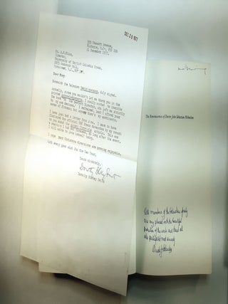 THE REMINISCENCES OF DOCTOR JOHN SEBASTIAN HELMCKEN. Edited by Dorthy Blakey Smith with an Introduction by W. Kaye Lamb. SIGNED AND INSCRIBED, WITH A LETTER TO THE DIRECTOR & PUBLISHER.