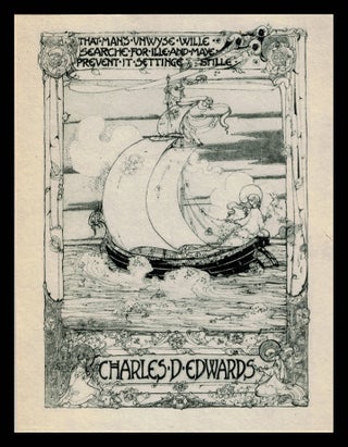 BOOKPLATE OF CHARLES D. EDWARDS. Jessie M. KING.