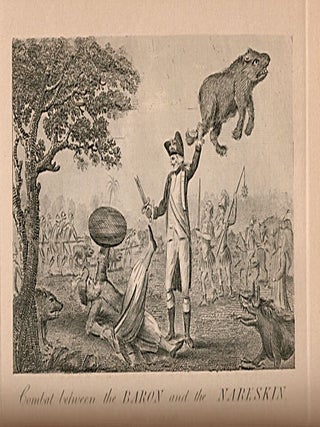 THE TRAVELS AND SURPISING ADVENTURES OF BARON MUNCHAUSEN. Illustrated with Five Woodcuts by G. Cruikshank, and Twenty-Two Ful-Page Curious Engravings.