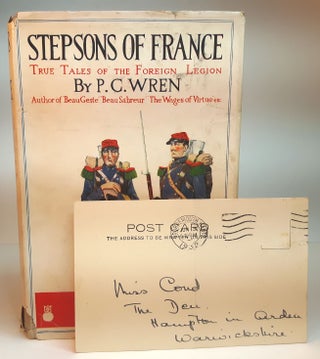 STEPSONS OF FRANCE. Autograph Postcard Signed by the Author Laid In.