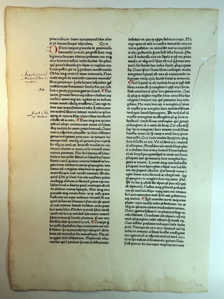 A LEAF FROM DE ANTIQUITATE JUDAICA, DE BELLO JUDAICO, PRINTED BY JOHANN SCHÜSSLER, AUGSBERG, 1470.