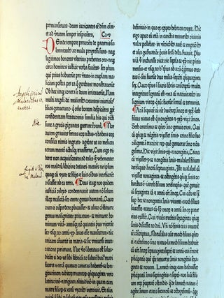 A LEAF FROM DE ANTIQUITATE JUDAICA, DE BELLO JUDAICO, PRINTED BY JOHANN SCHÜSSLER, AUGSBERG, 1470.