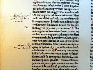 A LEAF FROM DE ANTIQUITATE JUDAICA, DE BELLO JUDAICO, PRINTED BY JOHANN SCHÜSSLER, AUGSBERG, 1470.