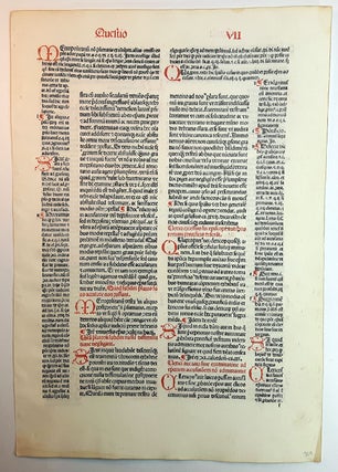 Item #313369 A LEAF FROM THE DECRETUM (cum apparatu Bartholomaei Brixiensis) PRINTED BY JOHANN...