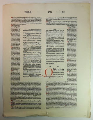 Item #313370 BIBLIA LATINA LEAF, From Biblia Latina cum Glossa Ordinaria von Pseudo-Walafrid...