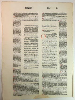 Item #313371 BIBLIA LATINA LEAF, From Biblia Latina cum Glossa Ordinaria von Pseudo-Walafrid...
