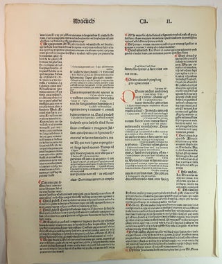 Item #313371 BIBLIA LATINA LEAF, From Biblia Latina cum Glossa Ordinaria von Pseudo-Walafrid...