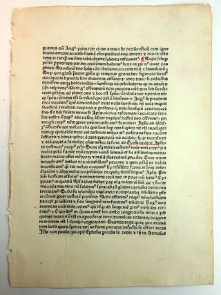 Item #313376 A LEAF FROM SERMONES DOMINICALES SUPER EPOSTOLAS PAULI, PRINTED BY HEINRICH...