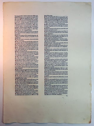 Item #313382 A LEAF FROM DE REPERTORIUM UTRIUSQUE IURIS, PRINTED BY JOHANNES HERBORT, de...