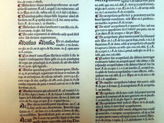 A LEAF FROM DE REPERTORIUM UTRIUSQUE IURIS, PRINTED BY JOHANNES HERBORT, de SELIGENSTADT, PADUA, 1480.