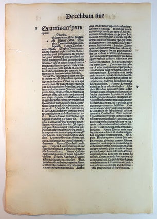 A LEAF FROM THE OPERA PRINTED BY JOHANN GRÜNINGER, STRASSBURG, 1488.