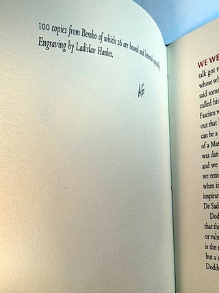THE MARK OF ANDREAS GERMER. Artist's Proof of the Special Lettered Edition.