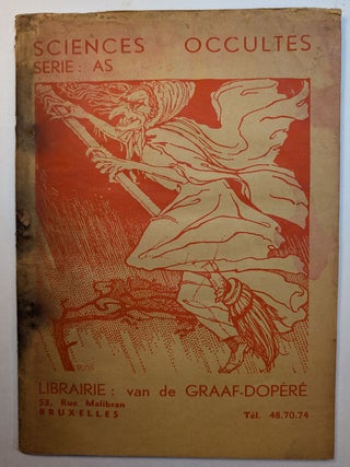 Item #313545 SCIENCES OCCULTES. SERIE: AS. BOOKSELLER'S CATALOGUE: LIBRAIRE: van de GRAFF-DOPERE