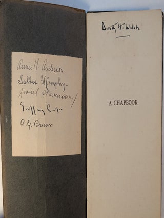 A CHAPBOOK.
