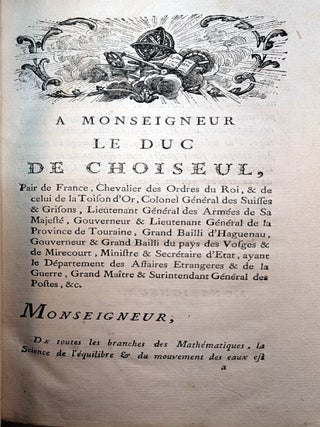 TRAITÉ ÉLÉMENTAIRE D'HYDRODYNAMIQUE: Ouvrage dans lequel la théorie et l'expérience s'éclairent ou se suppléent mutuellement ; avec deux notes sur plusieurs endroits qui ont paru mériter d'être appronfondis. Two Volumes.