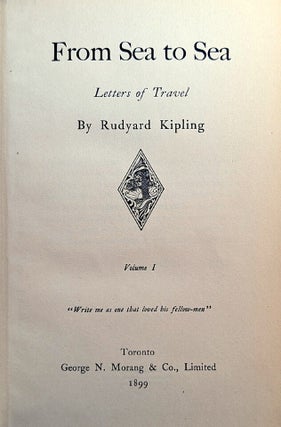 FROM SEA TO SEA. First Canadian Edition.