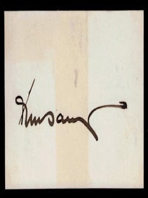 Item #314153 SIGNATURE OF LORD DUNSANY, in his distinctive quill pen, on a small card. Lord...