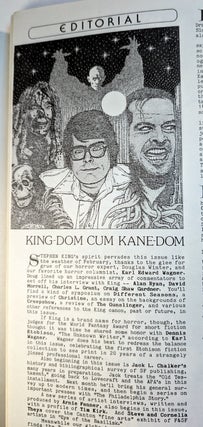 SPECIAL STEPHEN KING ISSUE of FANTASY NEWSLETTER. No. 56, February 1982 Issue.