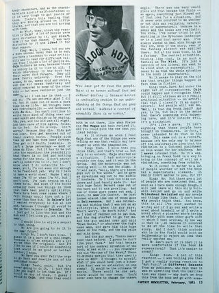 SPECIAL STEPHEN KING ISSUE of FANTASY NEWSLETTER. No. 56, February 1982 Issue.