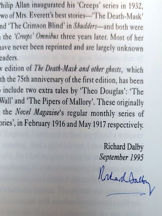 THE DEATH MASK, AND OTHER GHOSTS. Deluxe Issue.