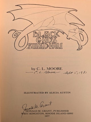 BLACK GOD'S SHADOW. Illustrated by Alicia Austin. Signed by the Author and the Publisher.