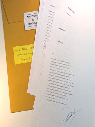 Item #314549 NEW POEMS BY PATRICK LANE. Patrick LANE