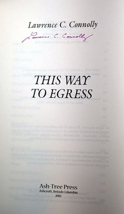 THIS WAY TO EGRESS. The Rare First (Paperbound) Issue, Signed.