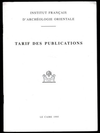 CATALOGUE DES PUBLICATIONS.