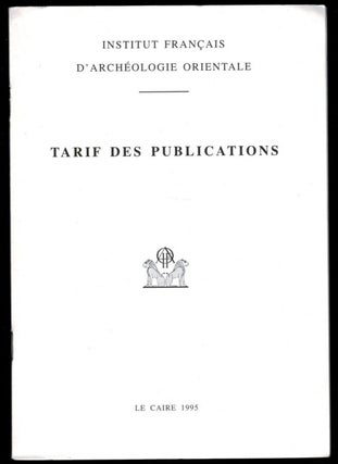 CATALOGUE DES PUBLICATIONS.