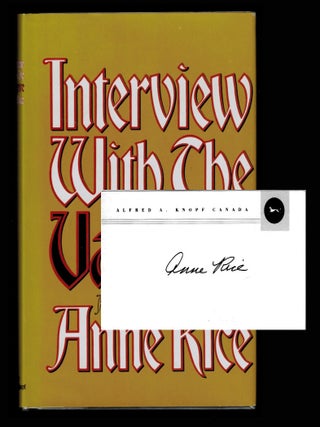 INTERVIEW WITH THE VAMPIRE. With a Signed Bookplate. Anne RICE.