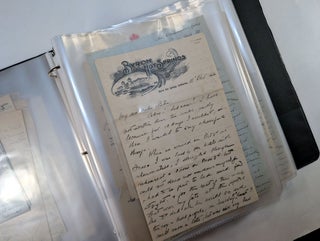 ARCHIVE OF LETTERS BY BRITISH-AMERICAN SHAKESPEARIAN ACTOR ERIC BLIND, to his parents in England, 1895-1916. With Content Pertaining to the careers of Ellen Terry, Sydney Greenstreet and Douglas Fairbanks.