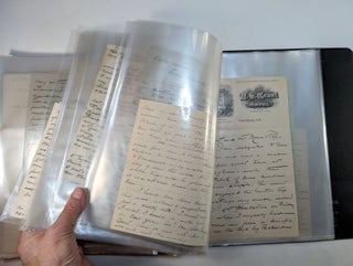 ARCHIVE OF LETTERS BY BRITISH-AMERICAN SHAKESPEARIAN ACTOR ERIC BLIND, to his parents in England, 1895-1916. With Content Pertaining to the careers of Ellen Terry, Sydney Greenstreet and Douglas Fairbanks.