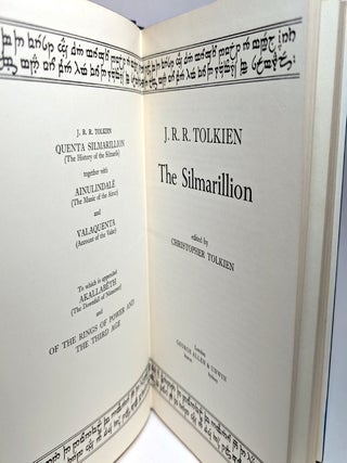 THE SILMARILLION. Edited by Christopher Tolkien. The True First Edition, First Printing.