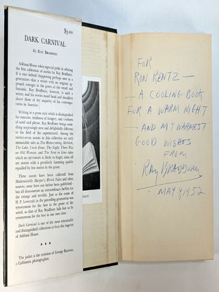DARK CARNIVAL. Inscribed by the Author.