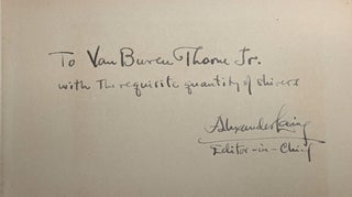 THE CADAVER OF GIDEON WYCK. By A Medical Student. Edited by Alexander Laing. Inscribed First Edition.