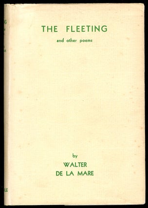Item #5686 THE FLEETING And Other Poems. Walter DE LA MARE
